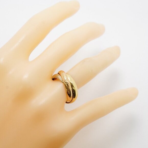 CARTIER Trinity Ring 51 K18YG 18K Yellow Gold White Gold Rose Gold Women's - Picture 3 of 8